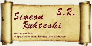 Simeon Ruhteski vizit kartica